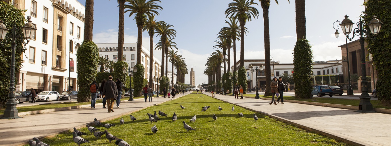 Wide boulevards in Rabat's new town
